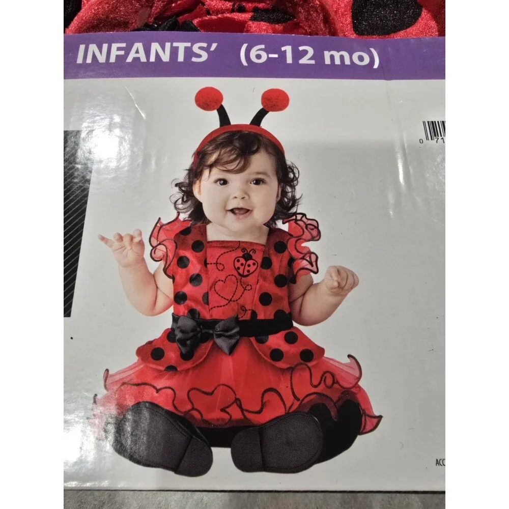 NEW Baby Girl Halloween Costume Lovebug Size 6-12 Months-  Lady Bug - Dress Up
